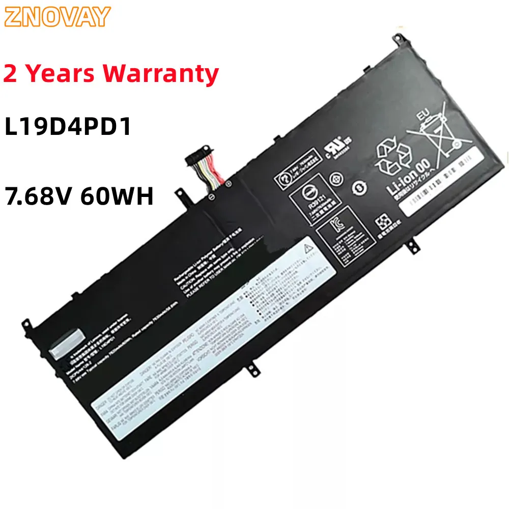 

ZNOVAY L19D4PD1 L19C4PD1 Laptop Battery For Lenovo ideapad Yoga 6-13ARE05 6-13ALC6 Yoga C640-13IML LTE Series L19M4PD1 7820mAh