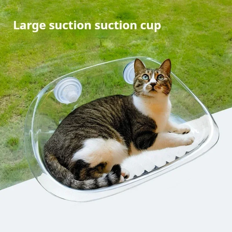 

Suspended Cat Hammock Window Glass Suction Cup Hanging Sunbathing Cat Hammock Climbing Frame Cat Nest Accsesorios para hamster