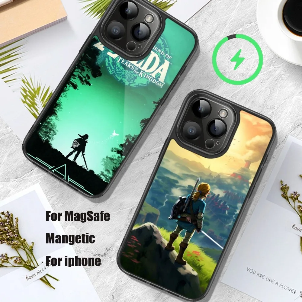 The L-Legend of Z-Zelda Game Phone Case For iPhone 11 12 13 14 15 Pro Max Plus Mini Magsafe Magnetic Wireless Charging Shell