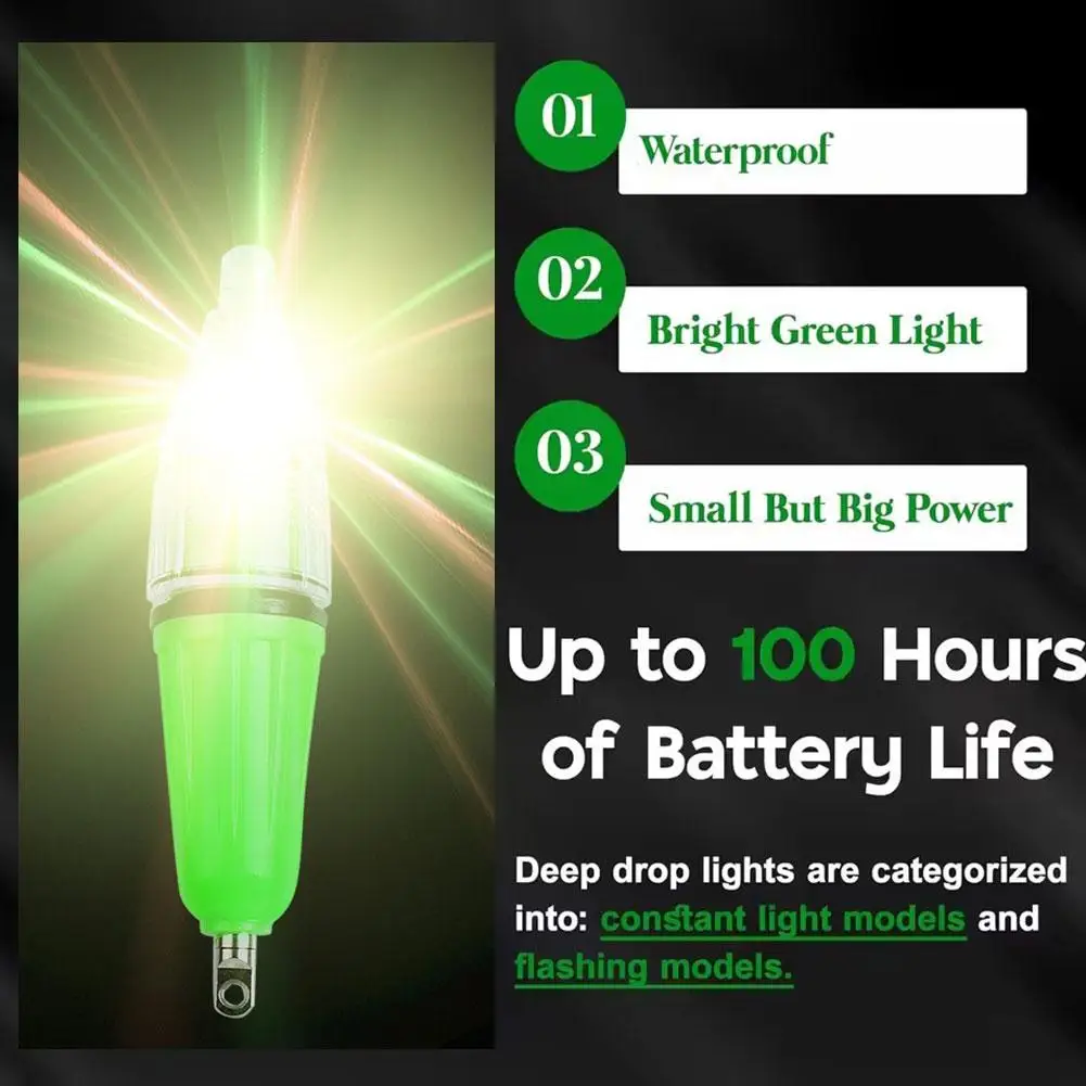 1pc LED Underwater Fishing Light Waterproof Deep Sea Night Fish Lure Light Fishing Glow Lamp Fishing Tackle Accessories