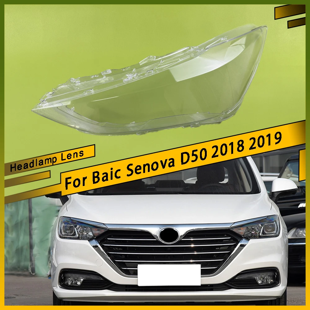 

Left Right Transparent Headlight Lens Cover Headlamp Lampshade Lampcover Head Lamp Glass Shell For Baic Senova D50 2018 2019