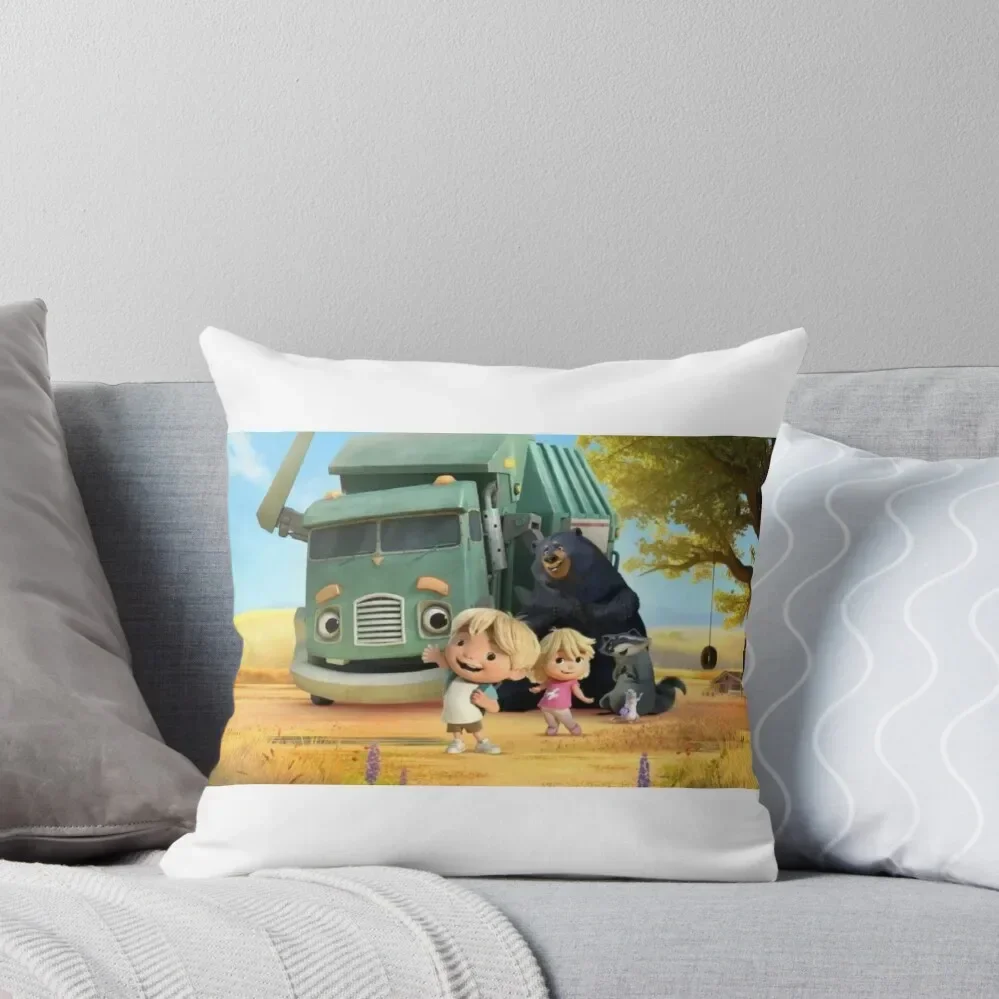 Hank and trash truck. Throw Pillow Sofa Cushions Bed pillowcases Ornamental Pillow pillow