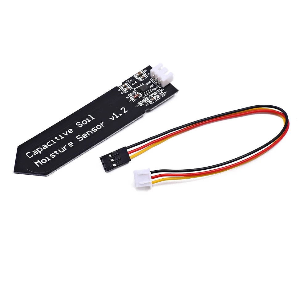 5pcs Capacitive Soil Moisture Sensor Module Not Easy to Corrode Wide Voltage Wire 3.3~5.5V Corrosion Resistant W/ Gravity