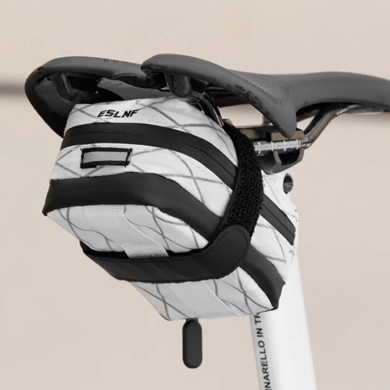 ESLNF Waterproof Road Bicycle Saddle Bag Portable Mini MTB Rear Bag Reflective Cycling Storage Bag Bike Accessories