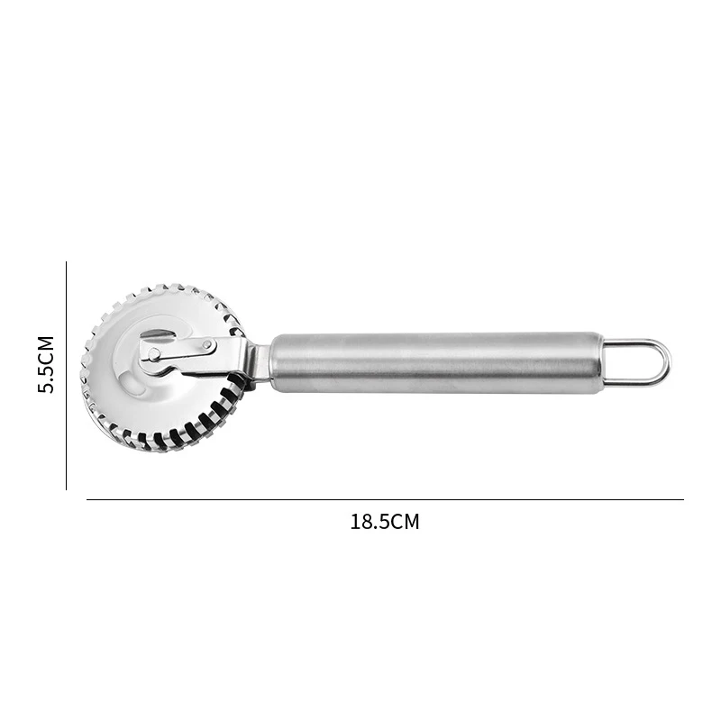 Stainless Steel Pastry Roller Nonstick Ravioli Cutter Pastry Wheel Cutter Pastry Roller Edge Sealing Embossing Knife Dough Cutte