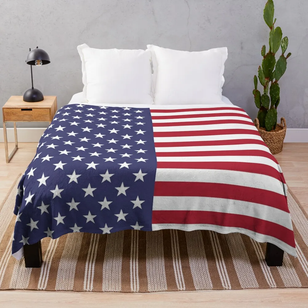 

USA FLAG of AMERICA THROW BLANKET - Stars and stripes Throw Blanket