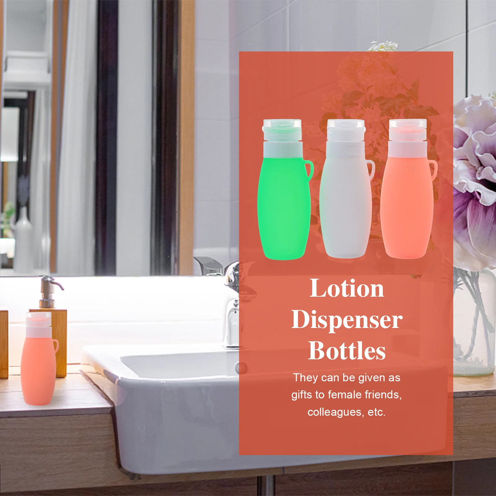 Silicone Lotion Dispenser Bottles Travel Empty Storage Bottles 90ml Lightweight Portable Travel Lotion Container