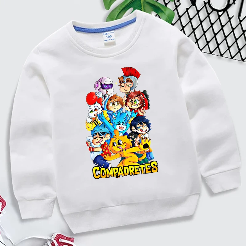 Children's Long Sleeve Sweatshirts Mikecrack Print Pullover Kids 2024 Autumn New Funny Cartoon Tracksuit Boys Girls Clothes