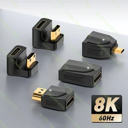 Mini HDMI-совместимый с Micro HDMI-совместимый с 2,1 8K @ 60Hz конвертер «Папа-мама» адаптер для монитора ПК ТВ проектора Extender