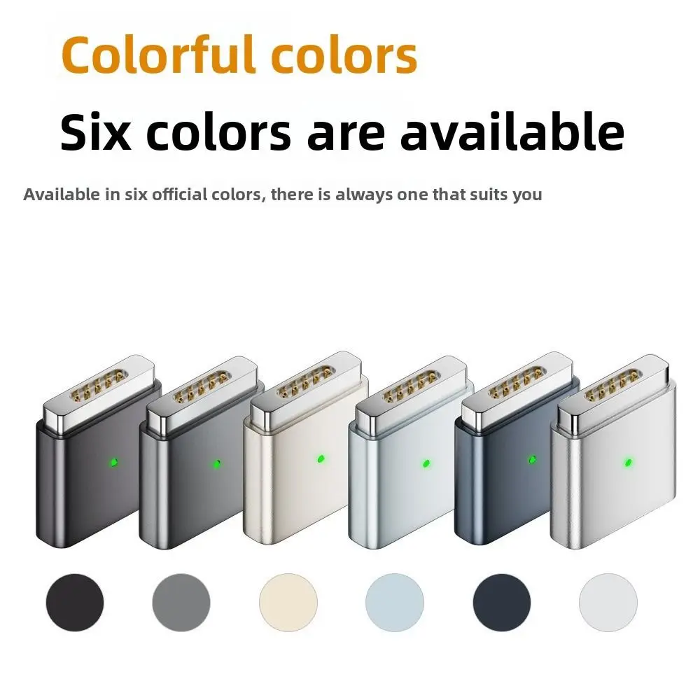 PD 100W USB Type-C to Safe 2 Converter Quick Charge Indicator Light Magnetic Charging Adapter for MacBook Pro 15 inch
