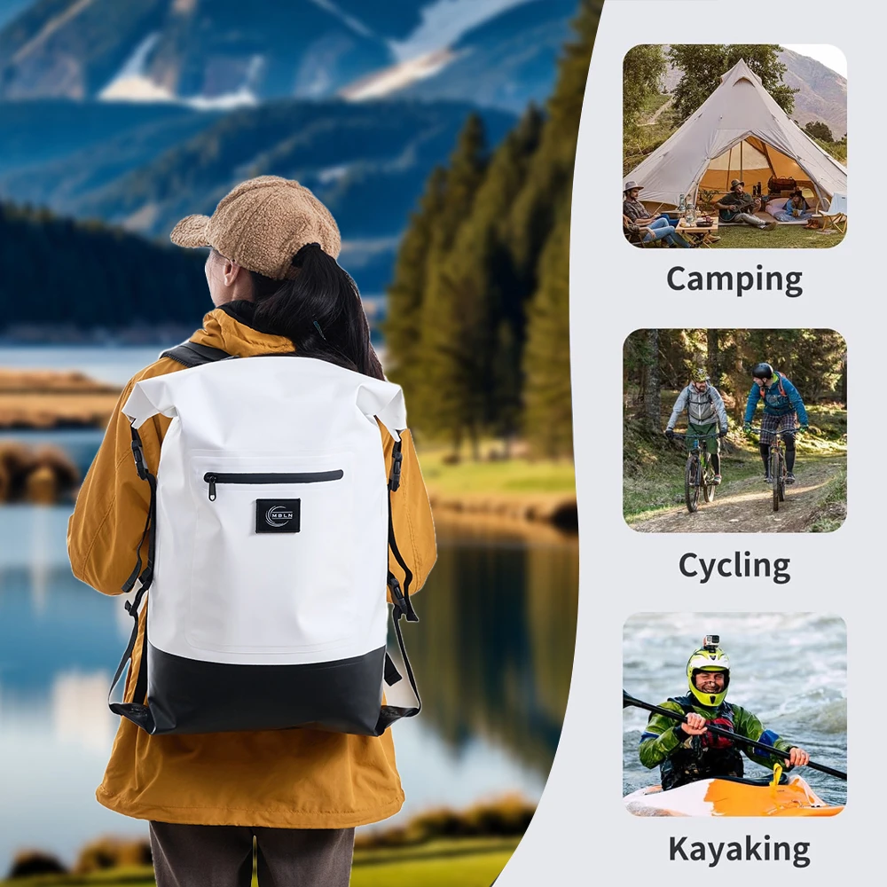 

27L Waterproof Dry Bag – Beach & Travel Essential, Floating Dry Backpack for Kayaking, Camping, Swimming, Boating & Gym