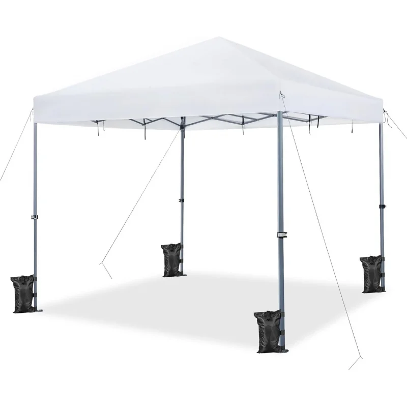 

12x12 Up Instant Canopy Tent, Portable Outdoor Commercial Gazebo, Easy Setup Shade Tent with Wheeled Bag and 4 Sandbags