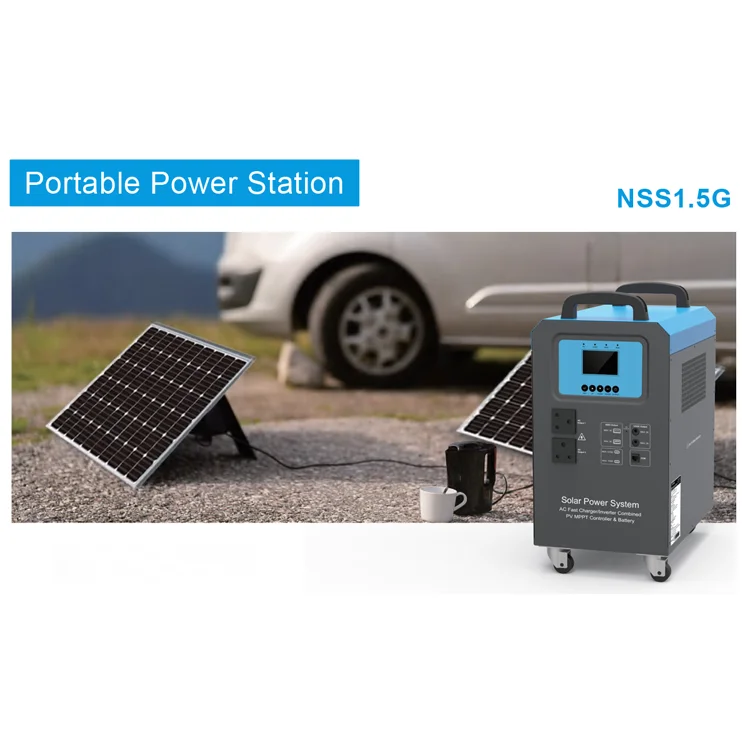 Home Use Portable 1500W MPPT Solar Generator 2 Units Solar Panel Lithium Battery Off-grid Solar Power System Ground Mounting