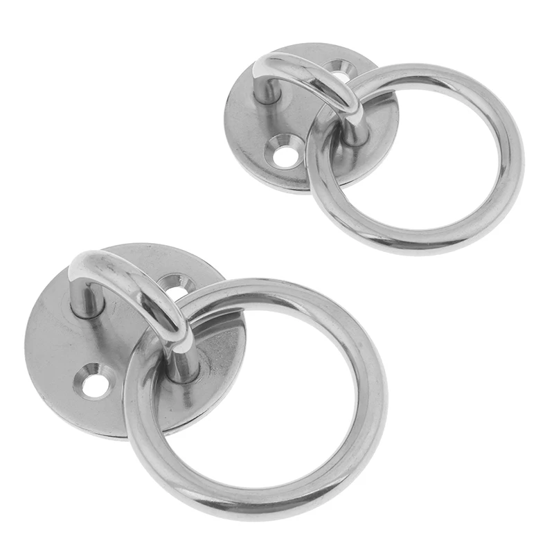 

M5 M6 M8 304 Stainless Steel Pad Eye Plate Staple Ring U-Shaped Sail Shade Hardware For Wall Ceiling Hammock Hooks Hanger