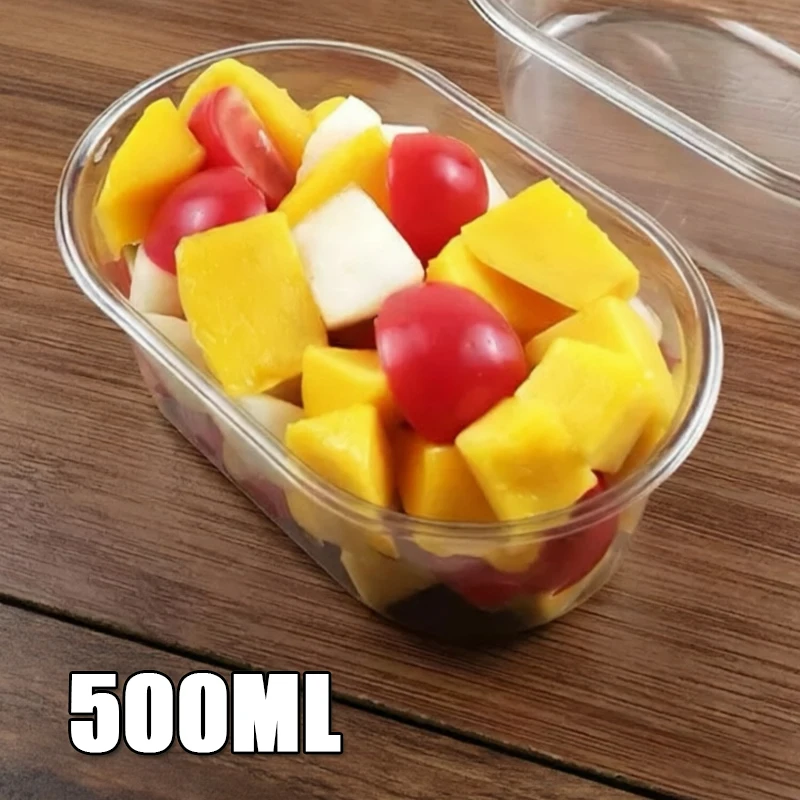 

500ML Refrigerator Freeze Meat Box Fresh Vegetable Fruit Storage Container Household Kitchen Transparent Crisper Boxes With Lid