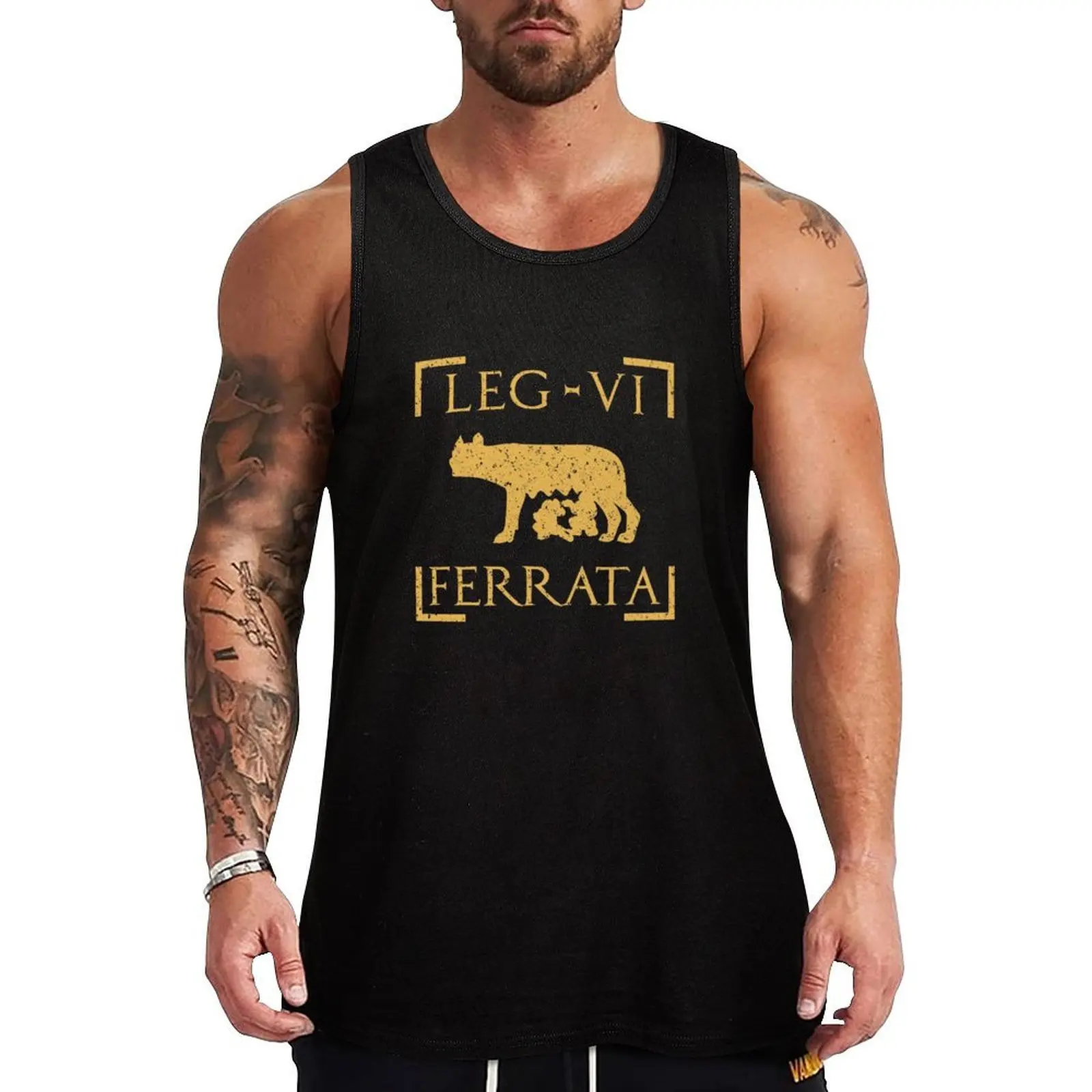 Legio VI Ferrata Lupa Romana Roman Legion Tank Top Logo Free Print Tank Top Casual Graphic Sleeveless