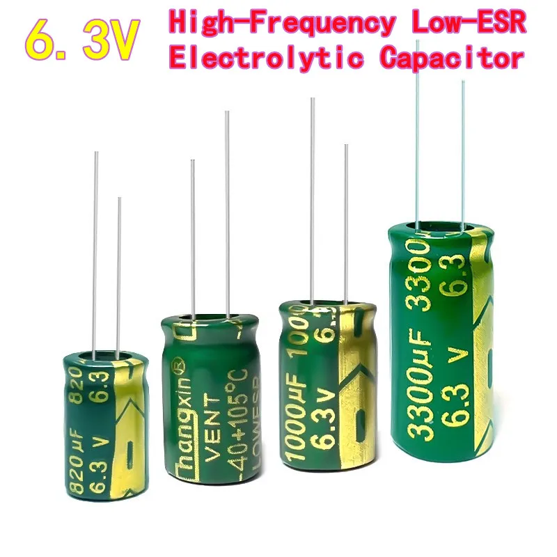 

20PCS High-Frequency Low-ESR Electrolytic Capacitor 6.3V 470μF/680/820μF/1000μF/1500μF/1800μF/2200μF/3300/10000μF