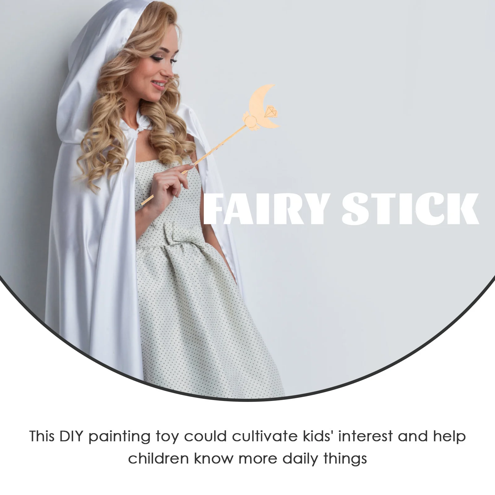 

10Pcs Blank Fairy Wands Wooden DIY Sticks for Projects Creative Wand Decorative Shape Coloring Fun