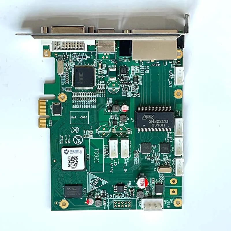 Linsn TS921 Full Color Video Wall HUB75 LED Panel Luminous Sign Sending Card LED Display Screen Pixel Display Motherboard DVI