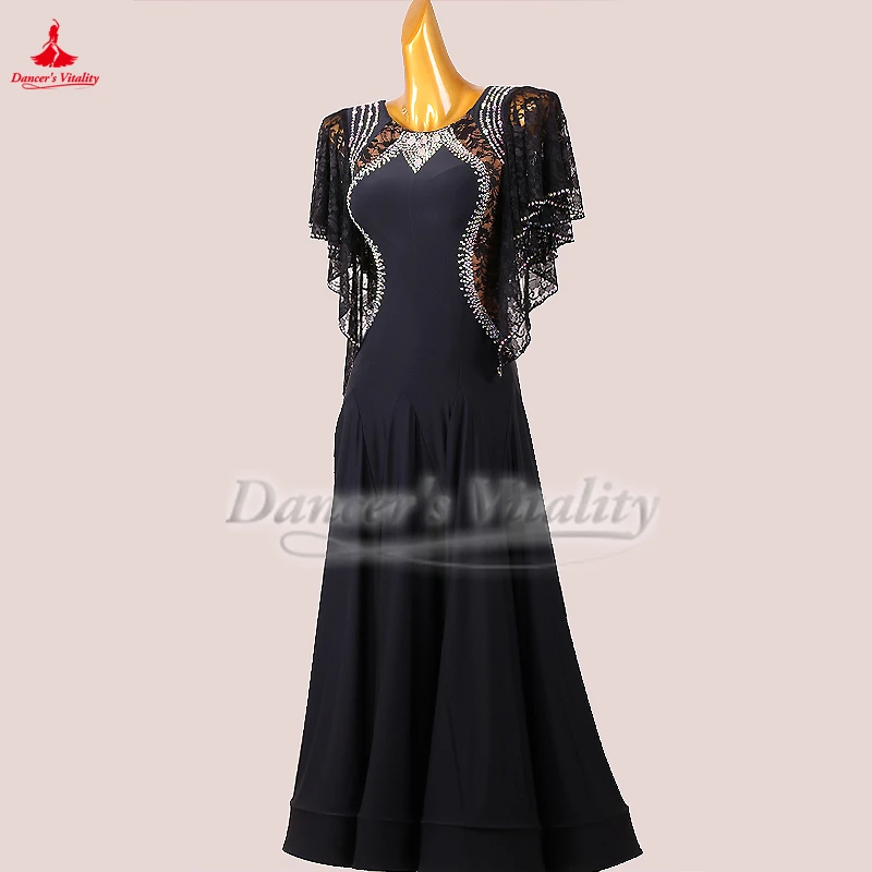 성인 볼룸 댄스 경연 대회 드레스 여성 왈츠 폭스트롯 퀵 스텝 전문 연습 및 공연 의류 사용자 정의