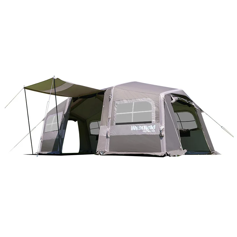 

Tunnel outdoor inflatable tent camping equipment two rooms and one hall thickened rainstorm tent