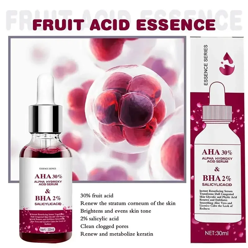 Salicylic Fruit Acid Face Serum  Pores Blackheads Gel Whitening Moisturizing Smooth Skin Care Products