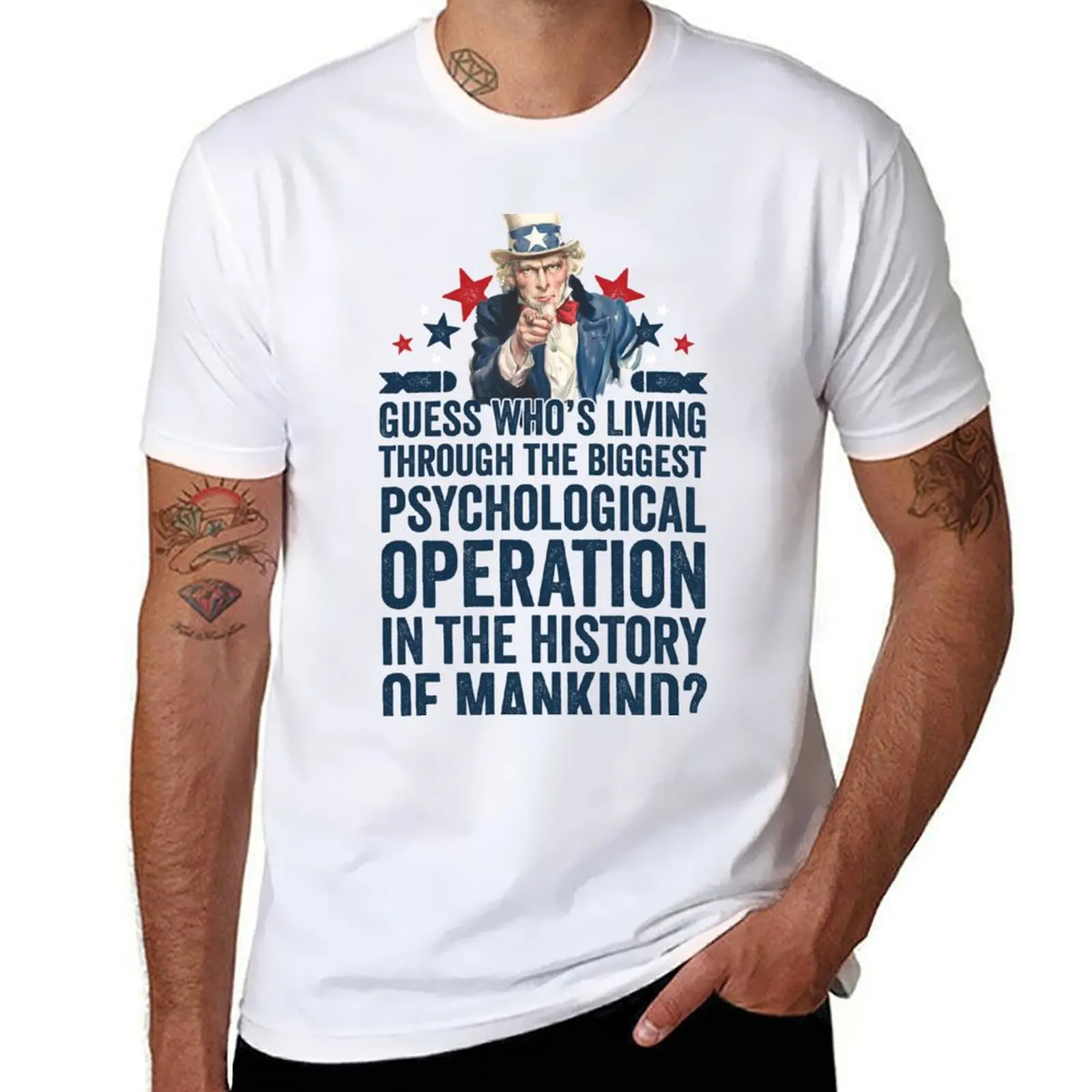 

Uncle Sam  Psychological Operation  Psyop  Hoax T-Shirt t shirt man designer printed t shirts for man T-Shirt