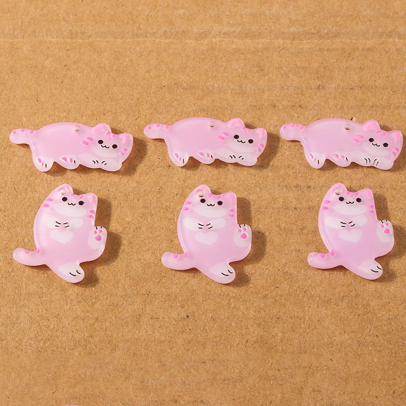 5 Stück Acryl süße Panda Katze Anhänger Charms für die Herstellung von Ohrringen Halskette DIY Kinderschmuck Zubehör Zubehör – Detail 8