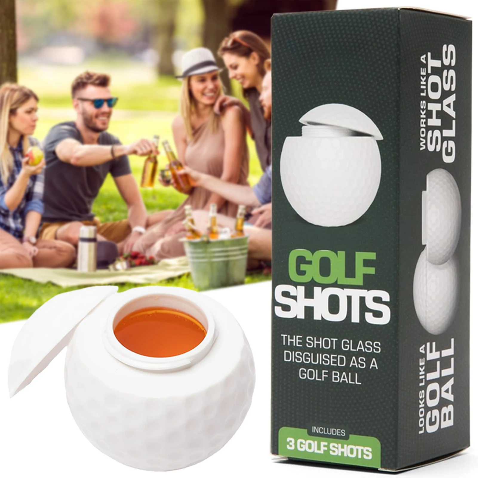 1/3 stks Golfbal Vormige Borrelglas Wasbare Herbruikbare Wijnbeker Plastic Borrelglas Met Deksel Geweldig Cadeau Idee