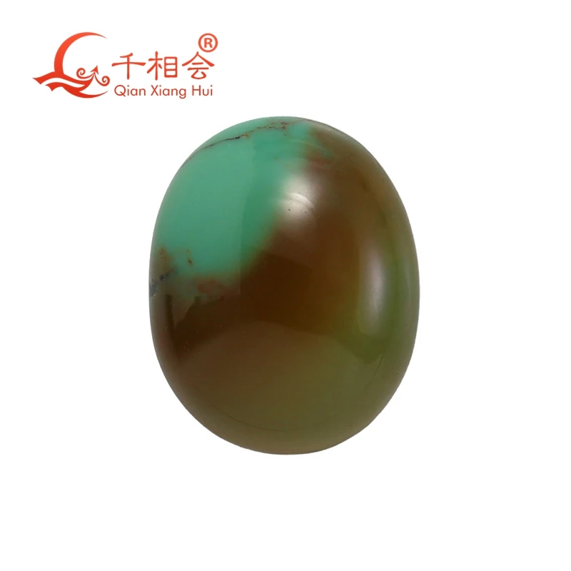 

Natural Turquoise 1.85ct to 6ct brown green color oval shape cabochon Decoration Gifts Loose Gemstone GTC certificated