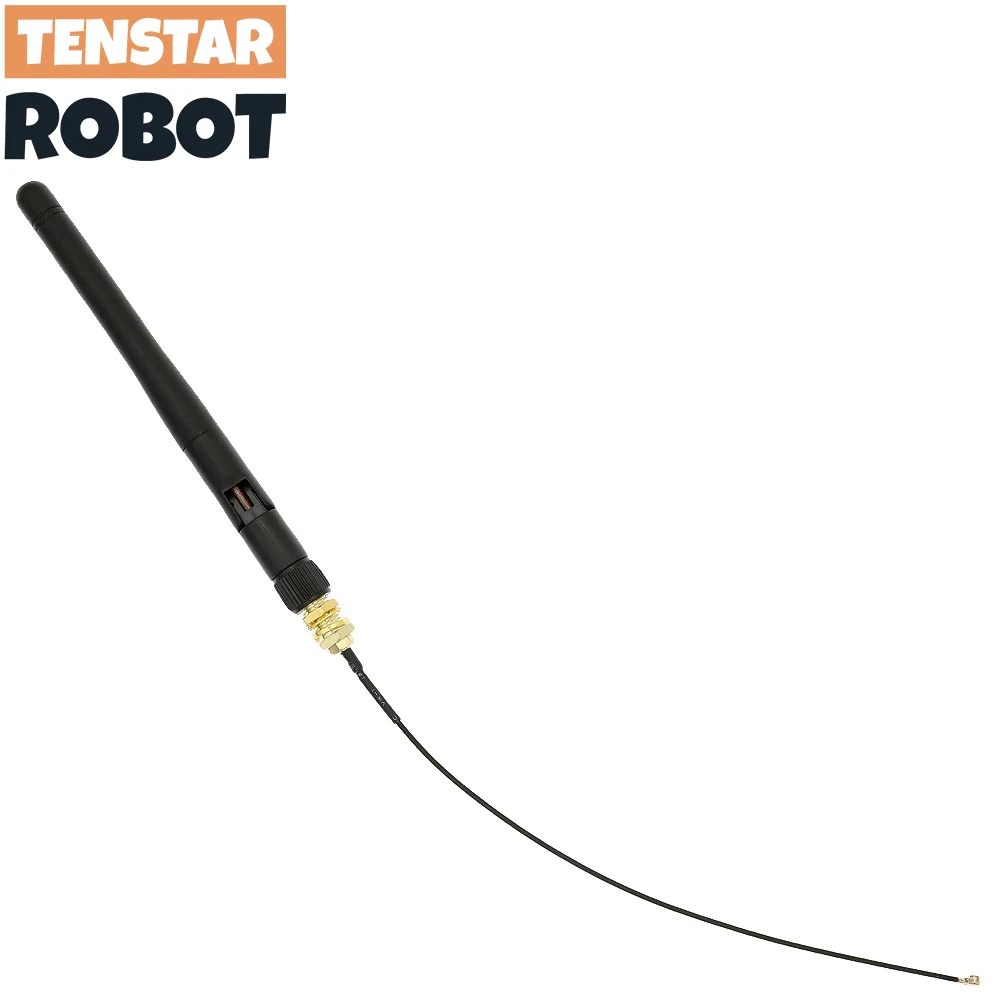 TENSTAR 2.4G Antenna Folded Bluetooth Wifi Module ZigBee SMA to IPEX Feeder Line 2.4GHz