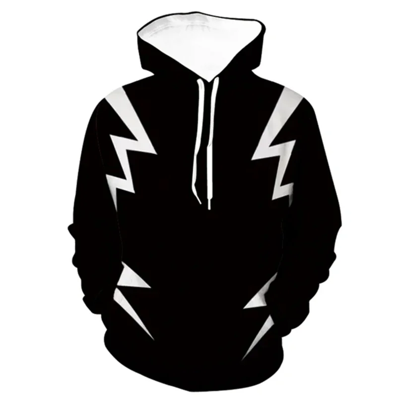 애니메이션 나의 히어로 아카데미아 덴키 카미나리 코스프레 후드, 3D 프린트 후드 맨투맨 집업 재킷 코트, PA9932