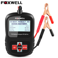 FOXWELL BT100 PRO Car Battery Tester 6V 12V For Flooded AGM GEL 100 to 1100CCA 200AH Battery Health Analyzer Diagnostic Tool