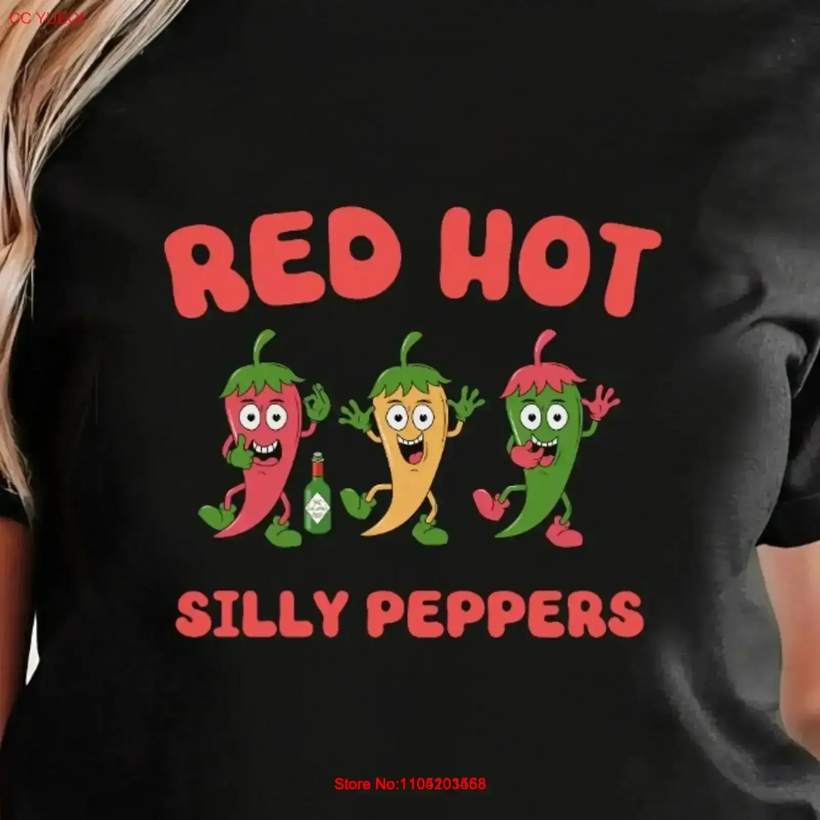 جيرسي تي شيرت أحمر حار سخيف الفلفل حديقة البستنة لأمي أبي صديق خمر غسلها أوم امتدت لينة الشارع الشهير عادية #1