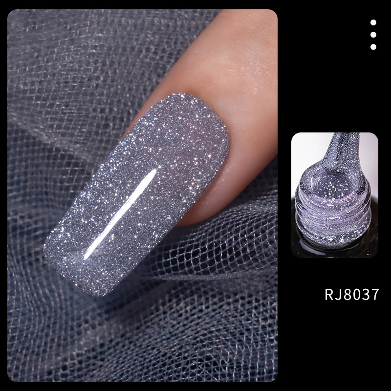 RS Nail 10ml Glitter Gel Nail Polish Semi Permanent Reflection Sequins Soak Off UV Gel Colorful DIY Nail Art Gel Varnishes - Image 6
