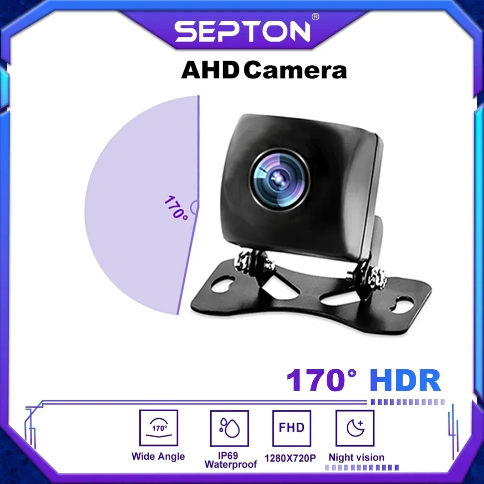 SEPTON  AHD Car Rear View Camera 170°  Lens Full HD Night Vision Vehicle Backup Reversing Front Car Camera Wide Angle