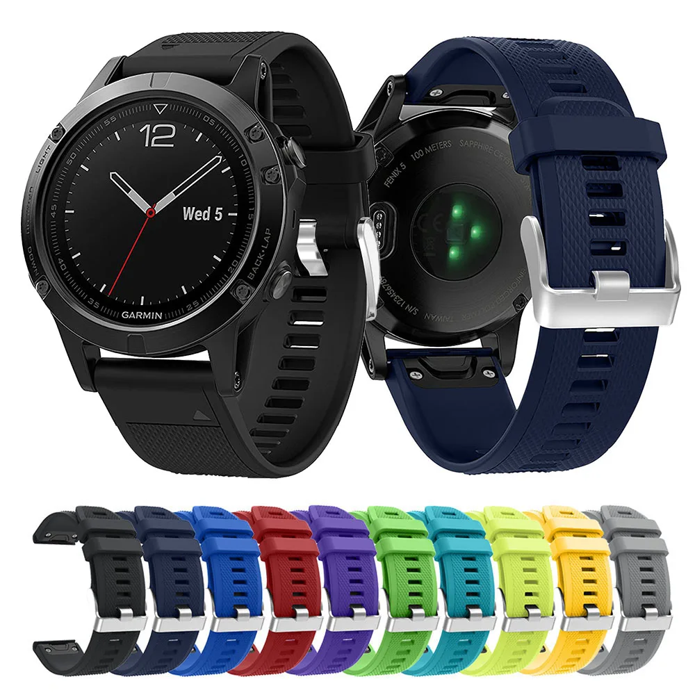 22mm Silicone Strap for Garmin Fenix 5/5 Plus Quatix 7 Pro Smart Watch Band for Garmin Quatix 5 Approach S62