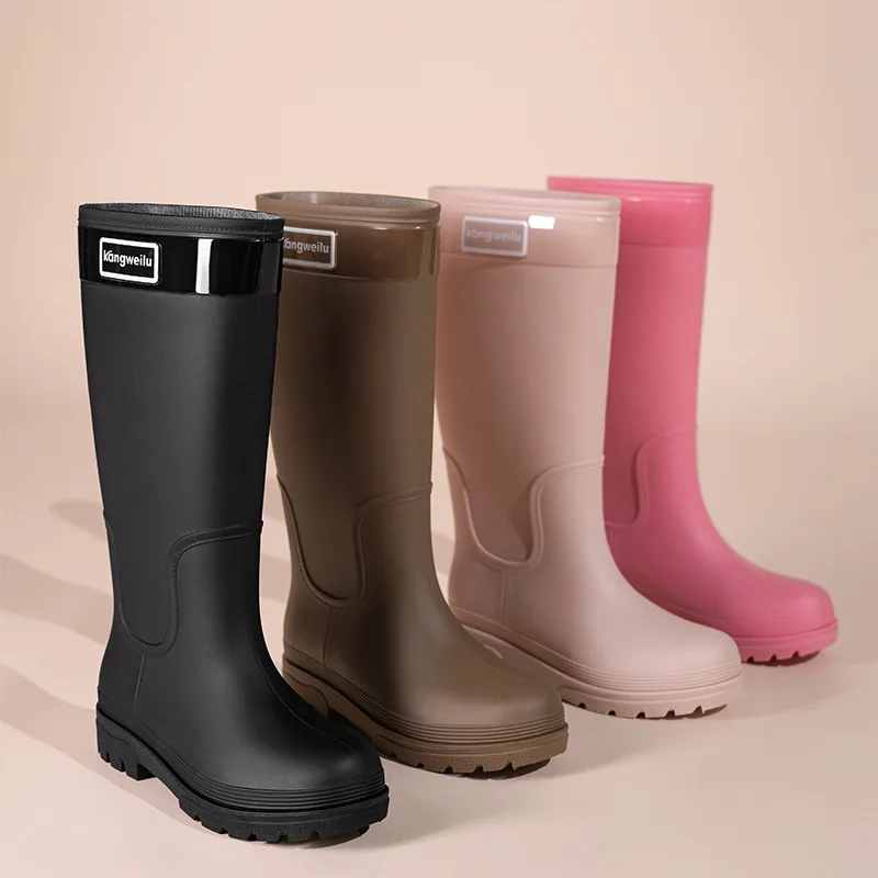 2026 Damen Regenstiefel mit Fleecefutter, neue wasserdichte, rutschfeste Arbeitsstiefel für Küche und Autowäsche, kurze wasserdichte Stiefel