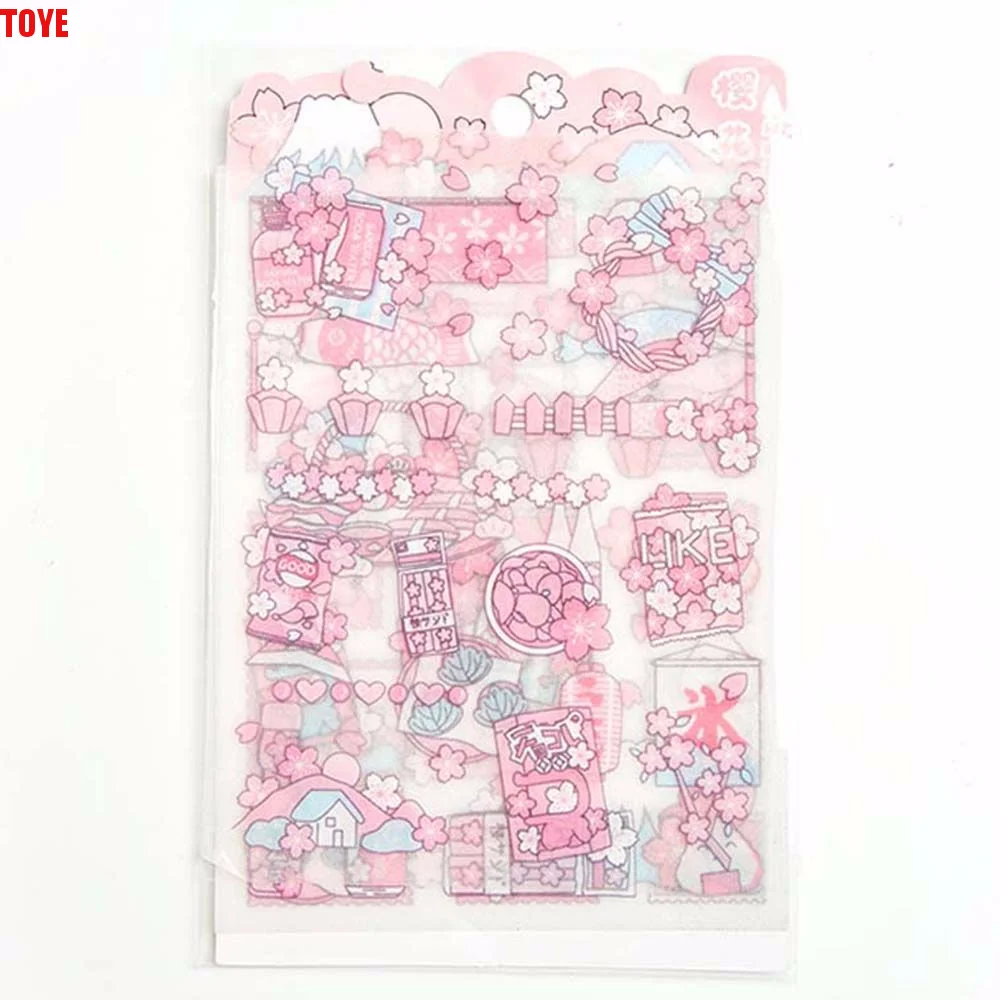 

Hand Account Sticker Frosted Sticker Pink Girly Heart Decorative Sticker Anime Stickers Diary Stickers Pink Flash Point Sticker