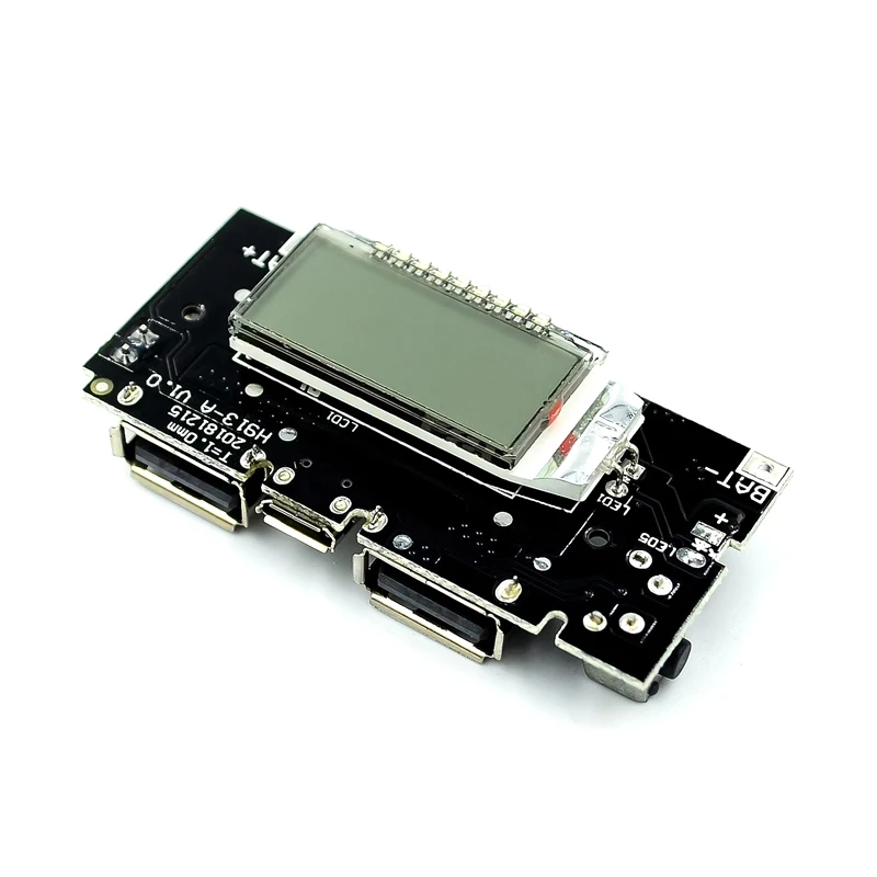 

Модуль Power Bank, повышение мощности для мобильных устройств, литиевая батарея DIY18650, цифровой дисплей, зарядная плата с двумя выходами USB, материнская плата