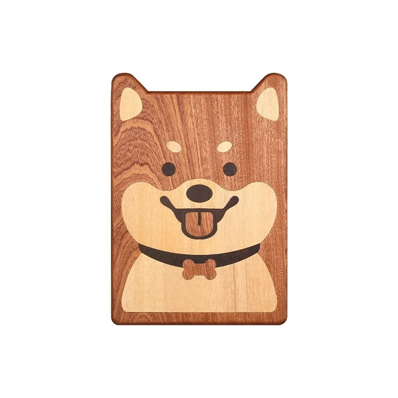 

Ebony cutting board Cartoon modeling solid wood cutting Household fruit chopping Kitchen cutting