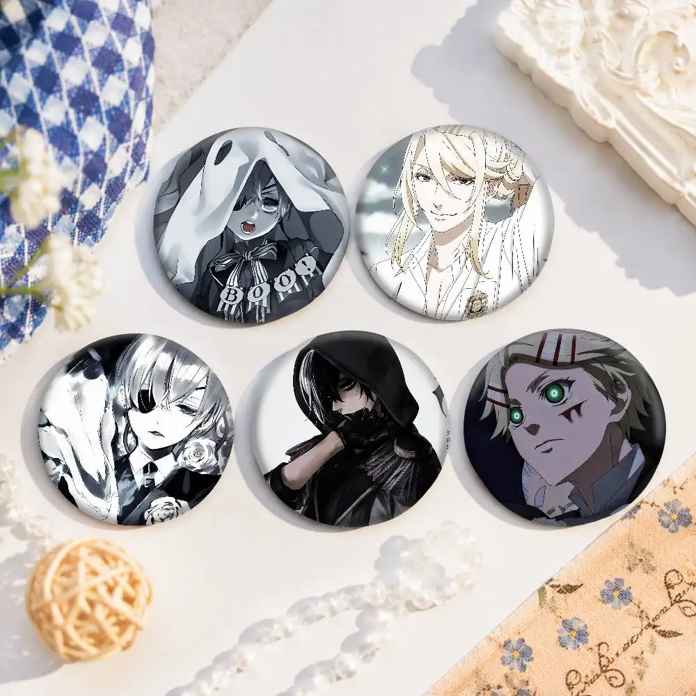 A-black Devil Butler Anime Round Badges, Brooches, Clothing Accessories, Birthday Gifts, Anime Conventions