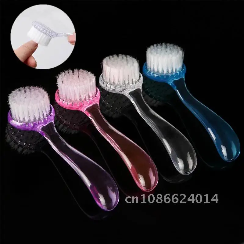 

1 Plastic Nail Art Dust Cleaning Brush with Cap Round Head Makeup Washing Brush for Manicure Pedicure Nail Art Brushes Tools Pcs