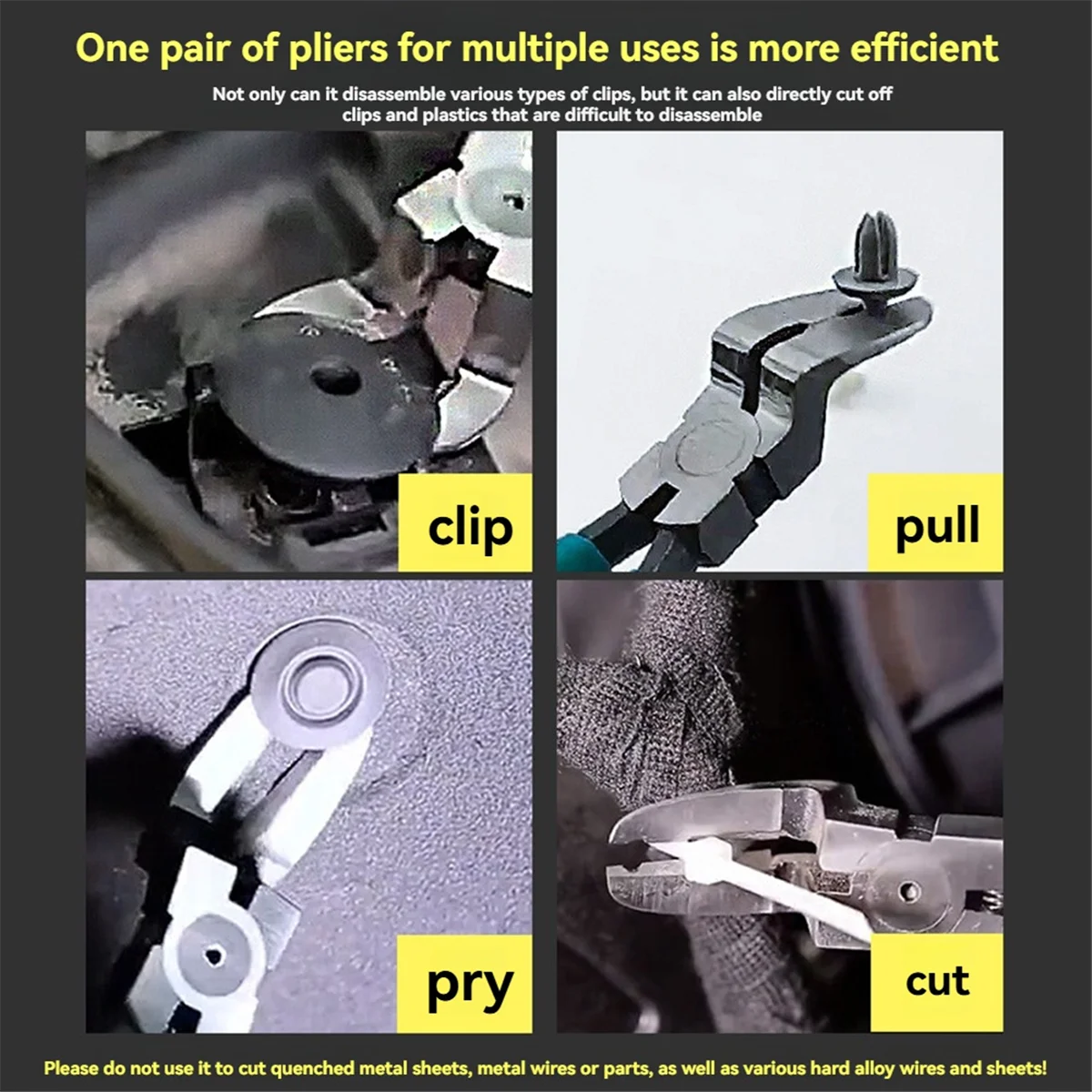 A002 Car Buckle Pliers Rubber Buckle Screwdrivers Car Door Panel Interior Lifting Pliers Prying Board Disassembly Tools