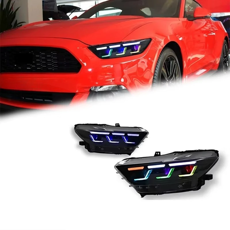 

FT Auto Lights for RGB Headlights 2015-2017 LED Projection Headlights Daytime Running Lights Auto Parts