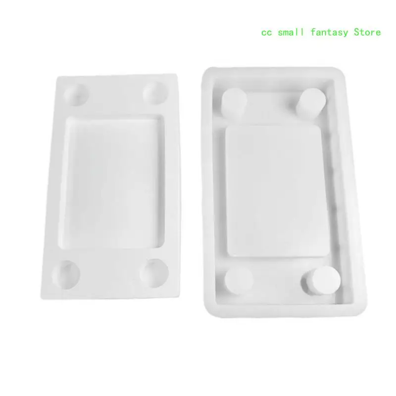 

R3MA Rectangle Holder Molds 4 Hole Pillar Base Molds for Candle Holder