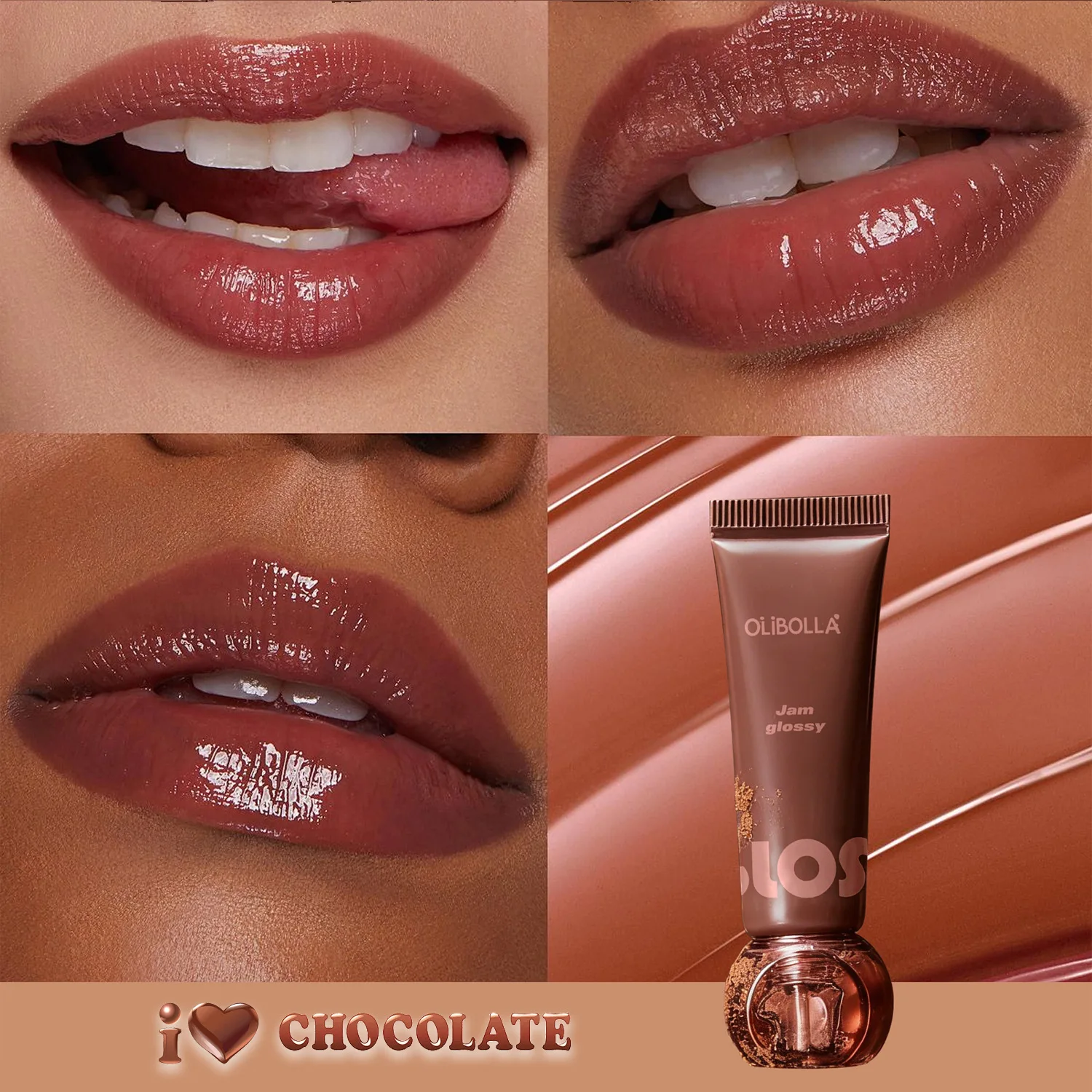 4-Color Mirror Shine Lip Gloss Set – Glassy High-Shine Finish, Hydrating Non-Sticky Plumping Formula, Sheer to Buildable Color