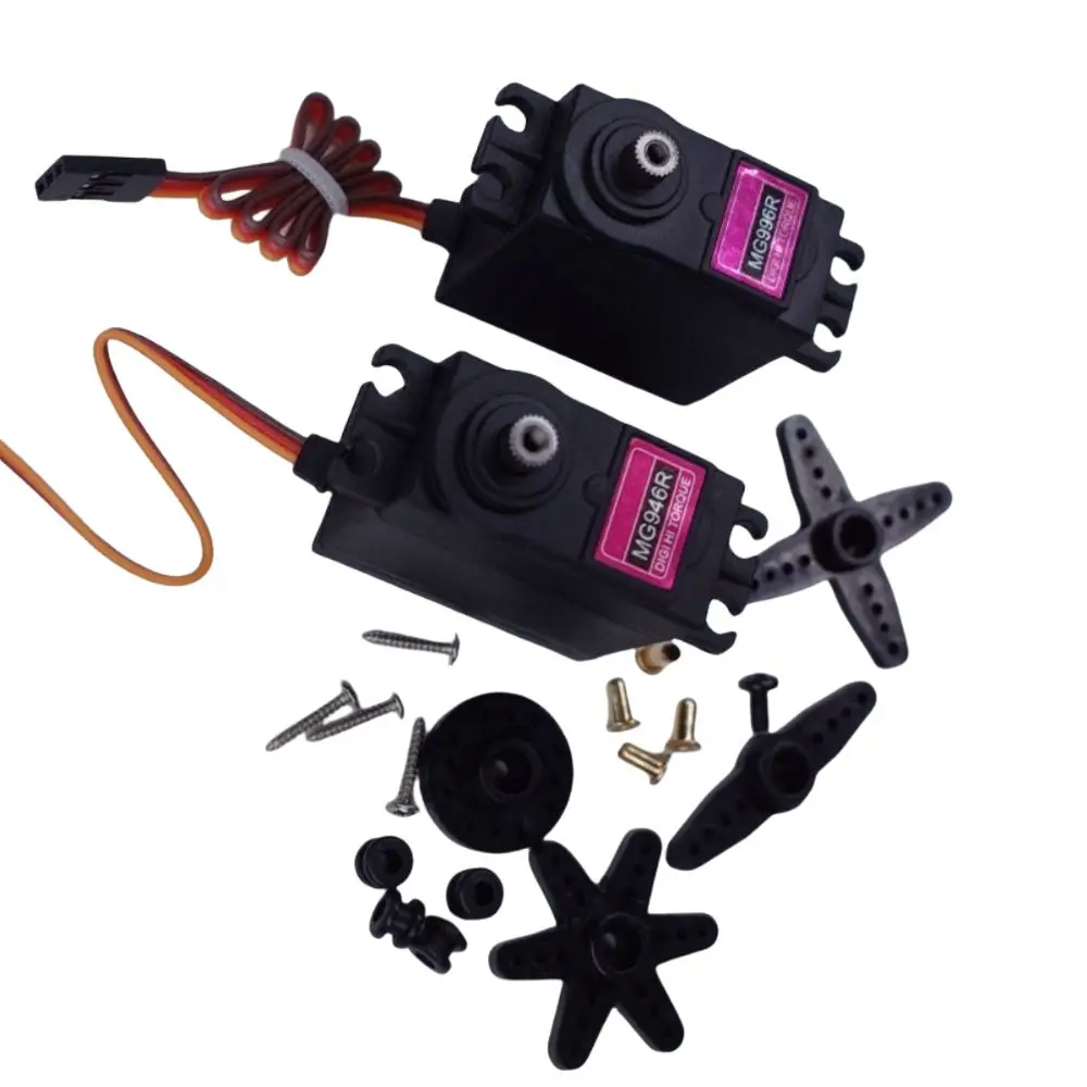 Mg945 mg946r metal engrenagem servo motor sg92r alta velocidade rc veículo servmotor 180 360 graus modelo motores de avião para rc carro robô
