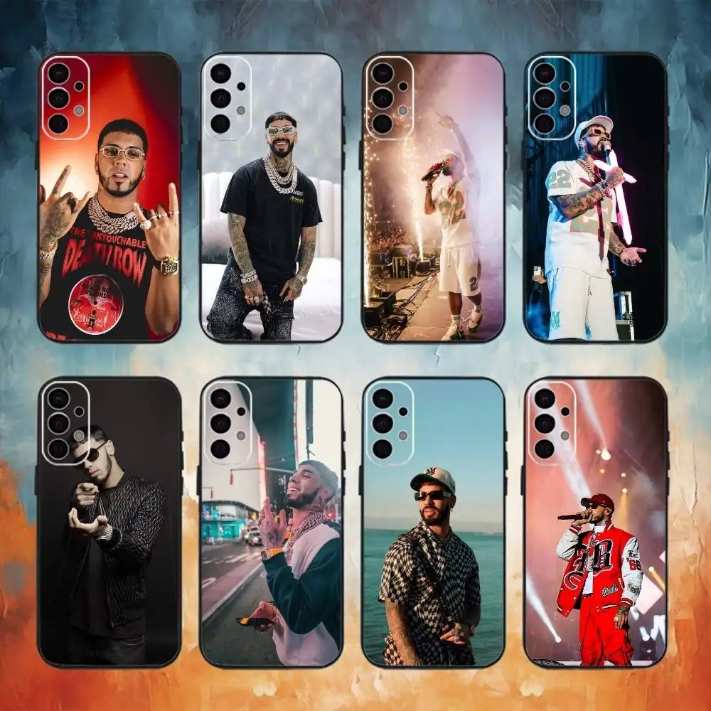 

A-Anuel A-AA Rapper Phone Case For Samsung S25,S24,S21,S22,S23,S30,Ultra,S20,Plus,Fe,Lite,Note,10,9,5G Black Cover