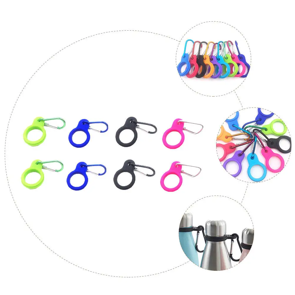 8Pcs Versatile Water Bottle Hanging Clip Bottle Carabiner Set for Backpack Pocket Belt Secure Easy Access Holder